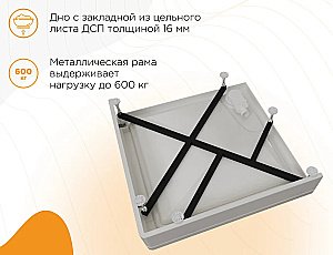 Душевой поддон Радомир Берген SQ 1-11-2-0-0-346 80х80 белый, слив хром купить в интернет-магазине Sanbest