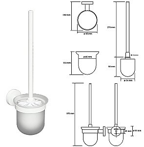 Ёршик подвесной Bemeta White 104113014 белый купить в интернет-магазине сантехники Sanbest