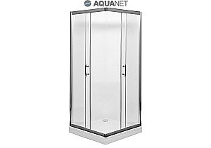 Душевой уголок Aquanet Alfa Cube NAA1142 100x100 стекло прозрачное/профиль хром купить в интернет-магазине Sanbest