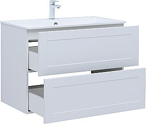 Тумба с раковиной Aquanet Терра 90 белый матовый для ванной в интернет-магазине Sanbest