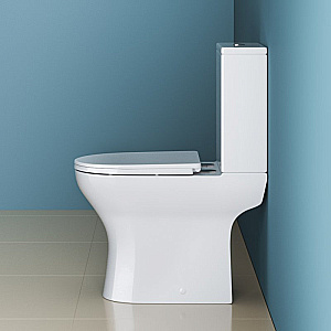 Унитаз-компакт напольный BelBagno Lounge BB045CPR/SC+BB045/051T белый, безободковый, с крышкой микролифт, с бачком купить в интернет-магазине Sanbest