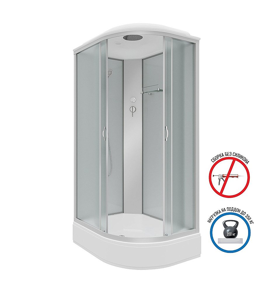 Душевая кабина Niagara NG-33094-14R, 100x90, асимметричный, с тропическим душем купить в интернет-магазине Sanbest