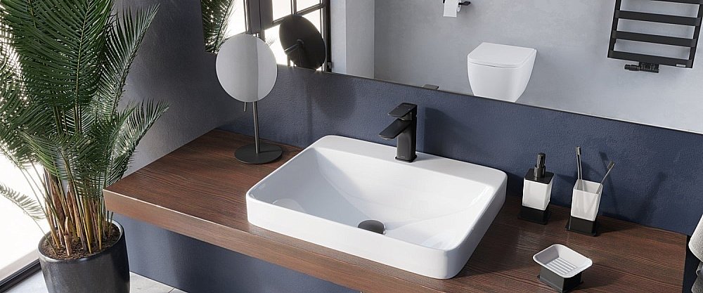 Косметическое зеркало Excellent Rolo черный купить в интернет-магазине сантехники Sanbest