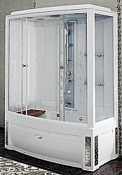 Душевой бокс Радомир Элис 160х85 1-04-1-1-0-0940 стекло прозрачное/профиль белый левый купить в интернет-магазине сантехники Sanbest