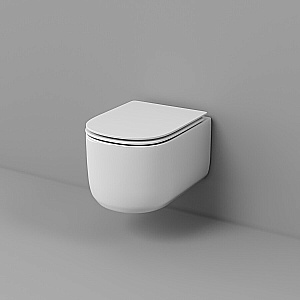 Унитаз подвесной Grossman Thin Rim GR-5605SQ белый, безободковый, с крышкой микролифт, слив торнадо купить в интернет-магазине Sanbest