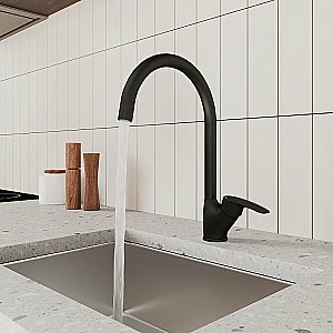 Смеситель для кухни Milardo Rora RORBL0JM05 черный матовый купить в интернет-магазине сантехники Sanbest