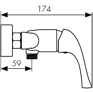 Смеситель для душа Kaiser Comba 48077 купить в интернет-магазине сантехники Sanbest
