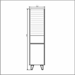 Шкаф-колонна Comforty Клеон 00-00003947 40 белый/дуб дымчатый для ванной в интернет-магазине сантехники Sanbest