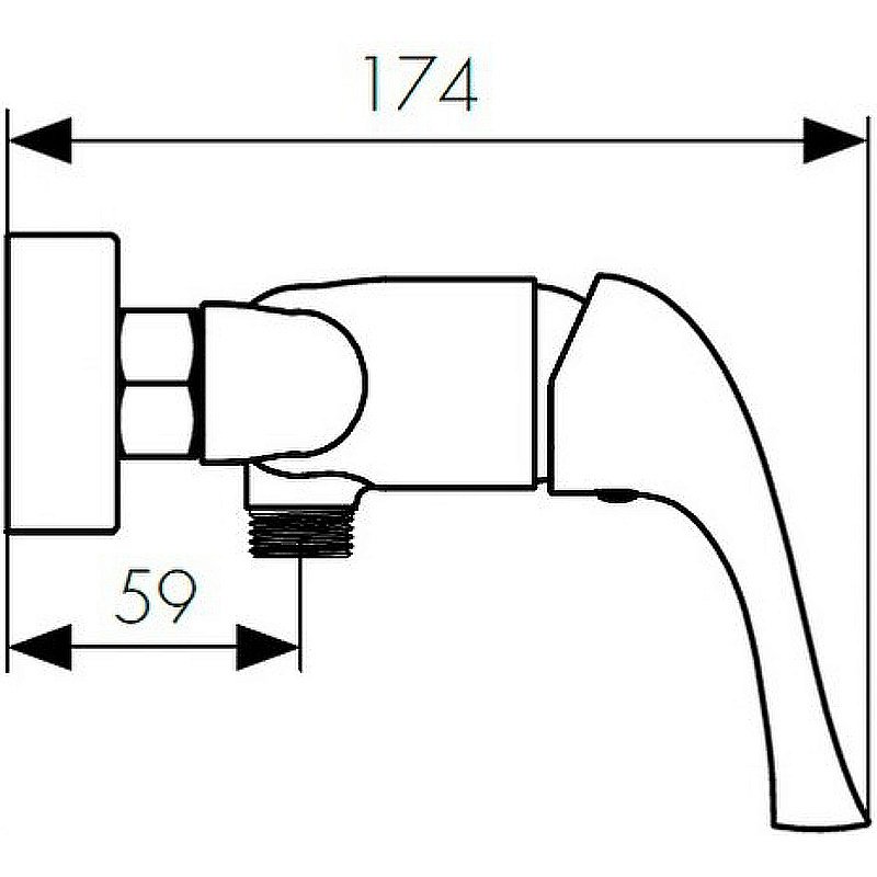 Смеситель для душа Kaiser Comba 48077 купить в интернет-магазине сантехники Sanbest