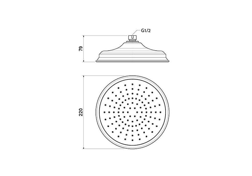 Верхний душ Aquatek Классик AQ2088CR хром купить в интернет-магазине сантехники Sanbest