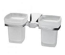 Подстаканник двойной со стаканами WasserKRAFT Wern К-2528D купить в интернет-магазине сантехники Sanbest