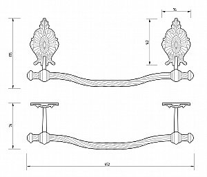 Полотенцедержатель Migliore Elisabetta ML.ELB-60.121.CR хром купить в интернет-магазине сантехники Sanbest