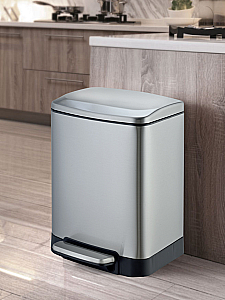 Ведро для мусора WeltWasser Golf 10000013380 сталь матовая купить в интернет-магазине сантехники Sanbest