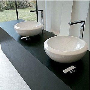 Раковина накладная Artceram Blend 46 BLL001 01 00 bi*0 белая купить в интернет-магазине Sanbest