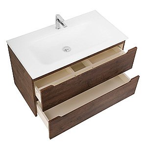 Тумба с раковиной Belbagno ETNA 80 rovere moro для ванной в интернет-магазине Sanbest