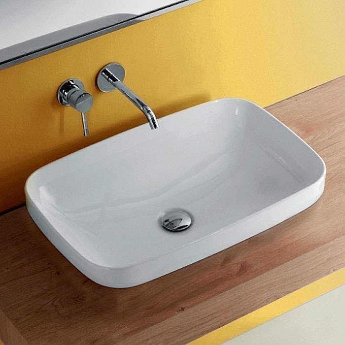 Раковина накладная Kerasan Tribeca 60 514301 белая купить в интернет-магазине Sanbest