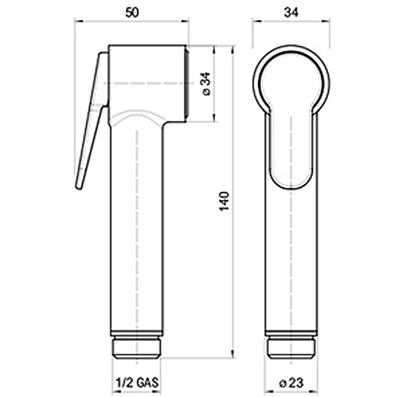 Гигиенический душ Bossini Paloma Brass E37005B.094 никель купить в интернет-магазине сантехники Sanbest