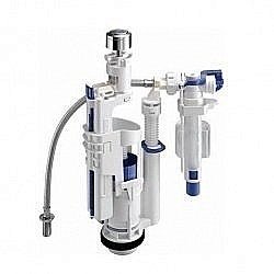 Механизм Kerasan 750990 Geberit  двойного слива с нижним подводом воды, цвет кнопки хром купить в интернет-магазине сантехники Sanbest