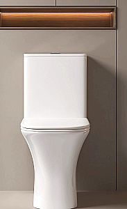 Унитаз напольный Ceruttispa VETTORE CT11134 безободковый с бачком, с крышкой микролифт, смыв торнадо, белый купить в интернет-магазине Sanbest