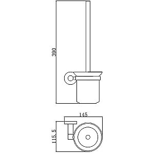 Ершик для туалета Aquatek Вега AQ4010CR хром купить в интернет-магазине сантехники Sanbest