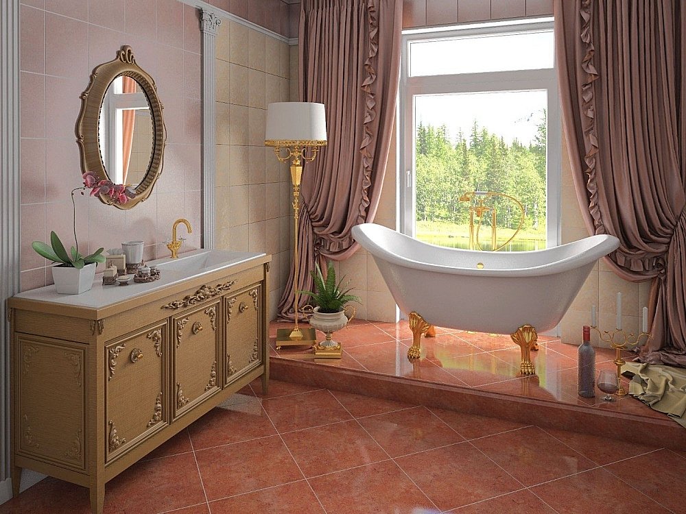 Ванна Эстет Скарлетт 180x77 цвет по RAL c блестками купить в интернет-магазине Sanbest