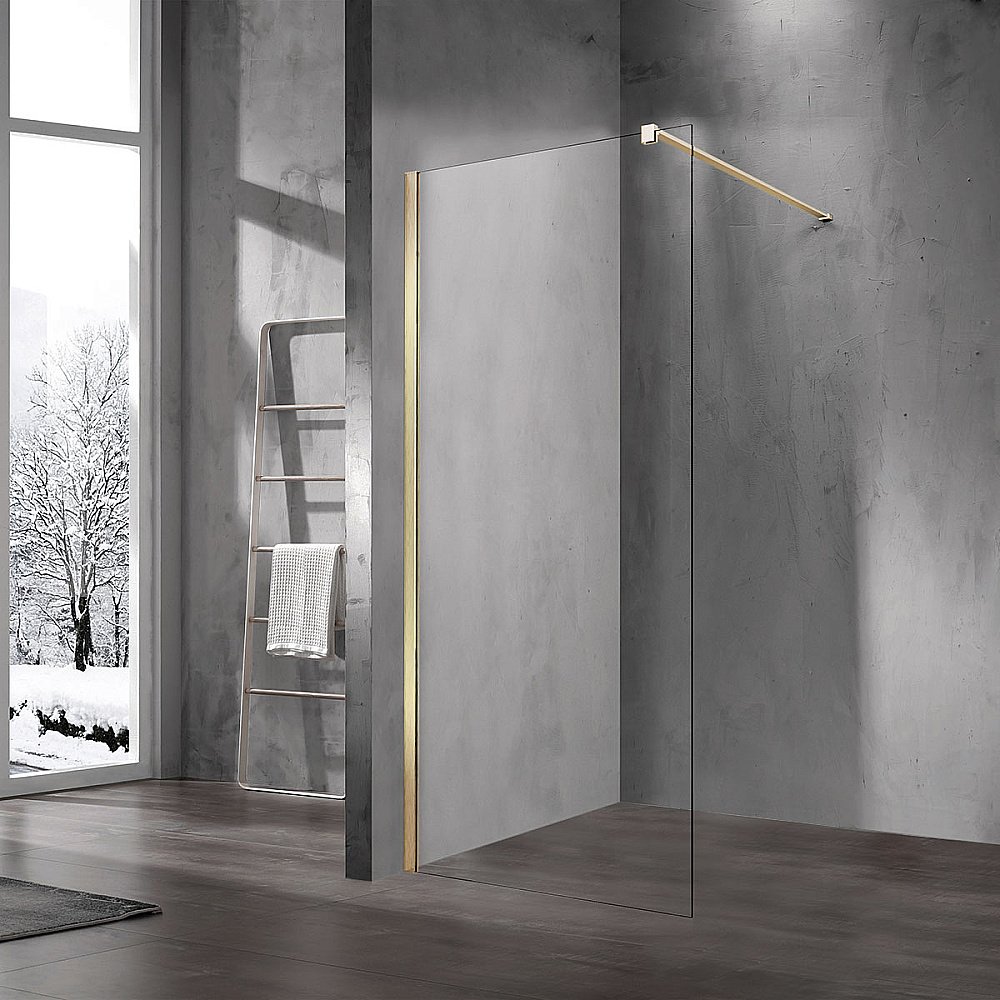 Душевое ограждение Vincea Walk-In 70 VSW-1H700CLG стекло прозрачное/профиль золото матовое купить в интернет-магазине Sanbest