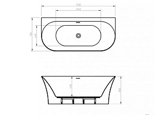 Ванна акриловая BelBagno BB711 170х75 купить в интернет-магазине Sanbest