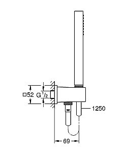 Душевой гарнитур Grohe Euphoria Cube 26405000 купить в интернет-магазине сантехники Sanbest
