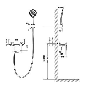 Смеситель для ванны Timo Anni 2714/03Y черный матовый купить в интернет-магазине сантехники Sanbest