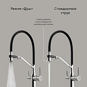 Смеситель для кухни Sancos Orta SC4008BN брашированный никель купить в интернет-магазине сантехники Sanbest