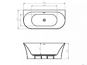 Ванна акриловая BelBagno BB711 170х75 купить в интернет-магазине Sanbest