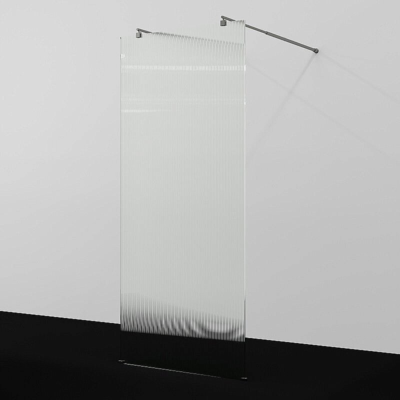 Душевое ограждение WasserKRAFT Vechte 60W39GR-FL 90 фиксатор графит/стекло рифленое купить в интернет-магазине Sanbest