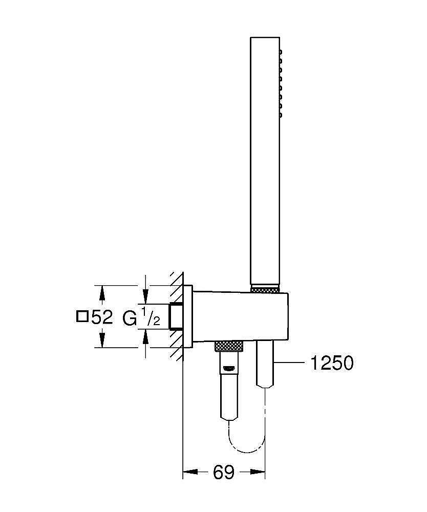 Душевой гарнитур Grohe Euphoria Cube 26405000 купить в интернет-магазине сантехники Sanbest