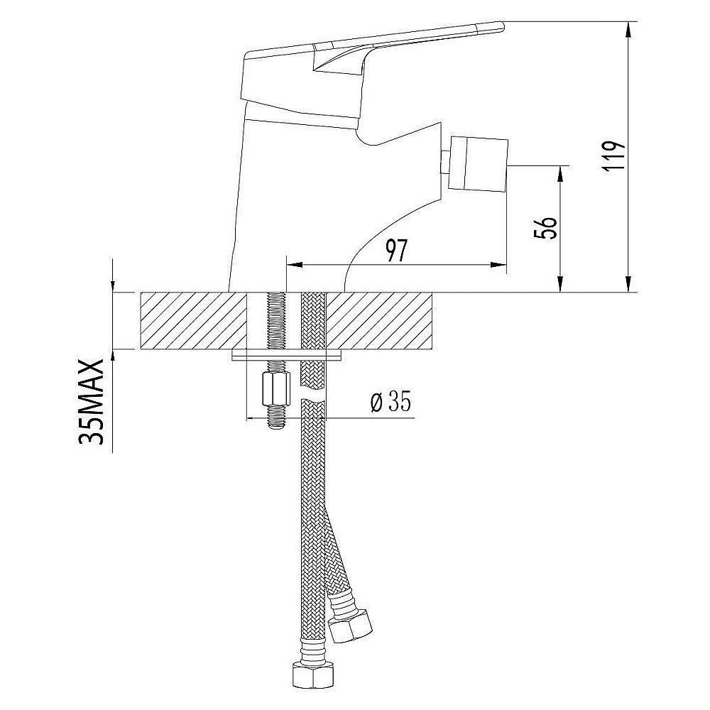 Смеситель для биде Lemark Luna LM4108C купить в интернет-магазине сантехники Sanbest