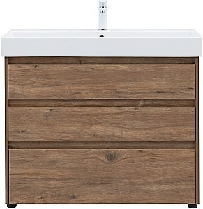 Тумба с раковиной Aquanet Nova Lite 302480 100 дуб рустикальный для ванной в интернет-магазине Sanbest