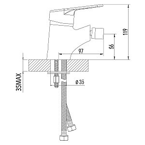 Смеситель для биде Lemark Luna LM4108C купить в интернет-магазине сантехники Sanbest