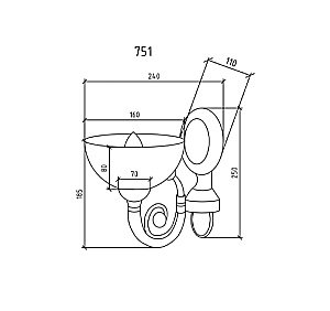 Бра Boheme 751 белое купить в интернет-магазине сантехники Sanbest