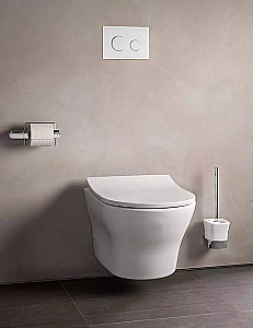 Унитаз подвесной TOTO MH TOILET CW162Y#XW безободковый, с тонкой крышкой микролифт, слив торнадо, белый купить в интернет-магазине Sanbest