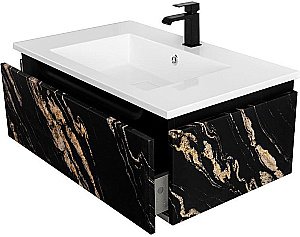 Тумба с раковиной Cezares Slider 80 SLIDER-800-1C-SO-NF черный фьюжн для ванной в интернет-магазине Sanbest