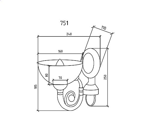 Бра Boheme 751 белое купить в интернет-магазине сантехники Sanbest