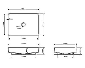 Раковина накладная ABBER Stein AS2629 белая матовая купить в интернет-магазине Sanbest