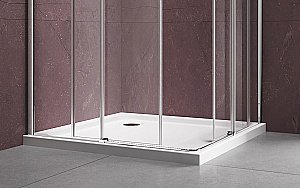 Душевой уголок Vincea Dice VSS-4D100CL 100х100 стекло прозрачное/профиль хром купить в интернет-магазине Sanbest