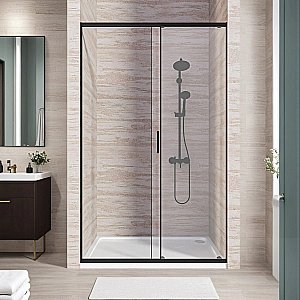 Душевая дверь Good Door Lite WTW 130 ЛТ00020 стекло прозрачное/профиль черный матовый купить в интернет-магазине Sanbest