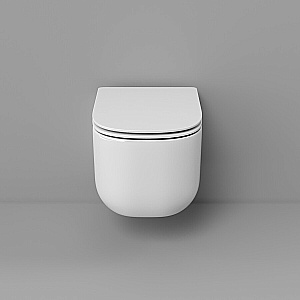 Унитаз подвесной Grossman Thin Rim GR-5605SQ белый, безободковый, с крышкой микролифт, слив торнадо купить в интернет-магазине Sanbest