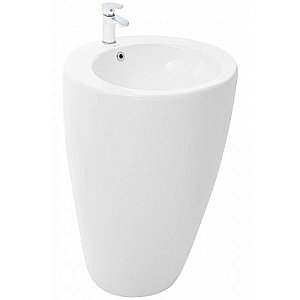 Раковина напольная WeltWasser WW LEERBACH 3838 GL-WT 38 белая купить в интернет-магазине Sanbest