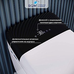 Унитаз приставной RGW SW-30 63420130-01 белый, безободковый, с крышкой микролифт, слив торнадо купить в интернет-магазине Sanbest