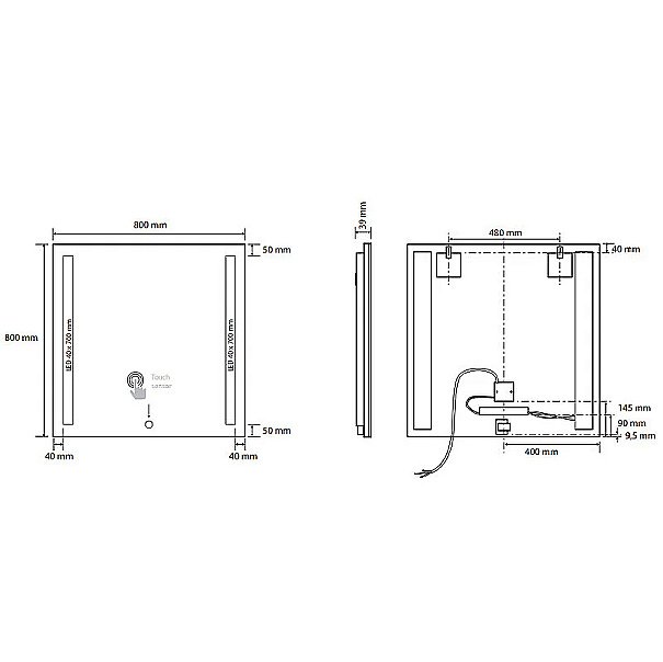 Зеркало Bemeta 101301127 хром в ванную от интернет-магазине сантехники Sanbest