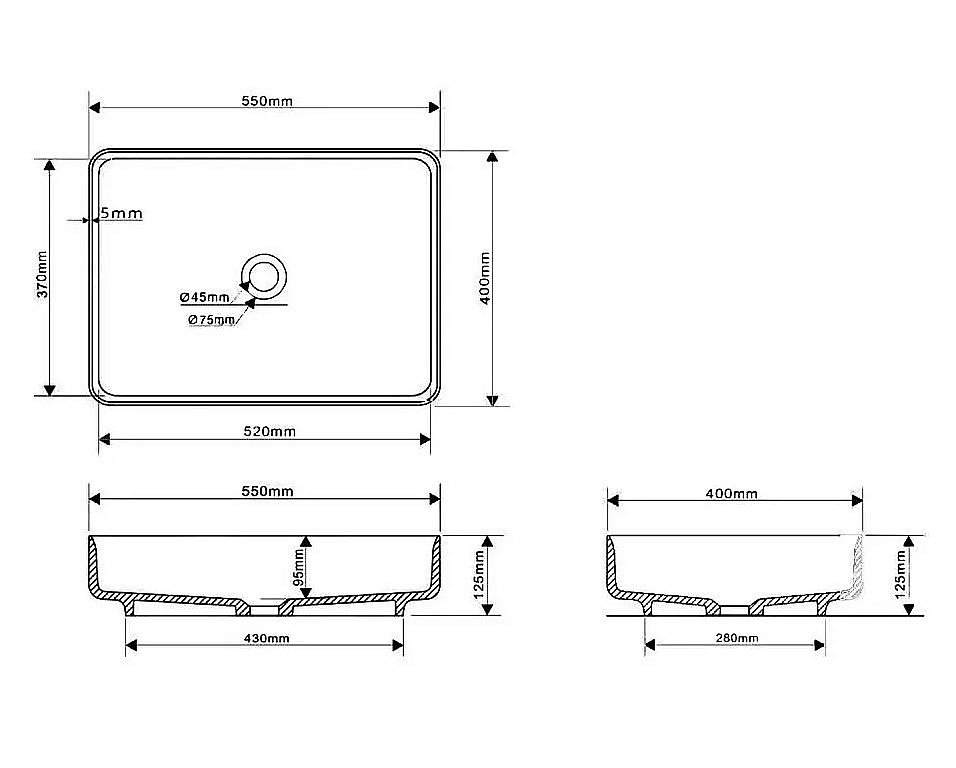 Раковина накладная ABBER Stein AS2629 белая матовая купить в интернет-магазине Sanbest