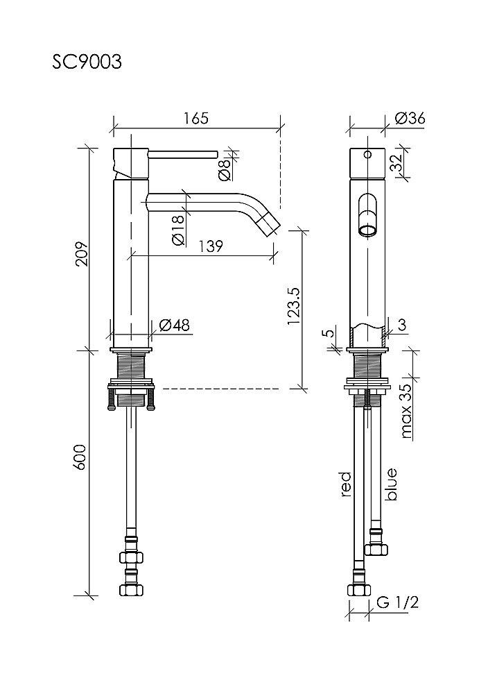 Смеситель для раковины Sancos Etna SC9003MB черный матовый купить в интернет-магазине сантехники Sanbest