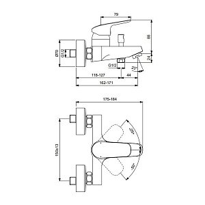 Набор смесителей Ideal Standard Ceraflex BD001AA купить в интернет-магазине сантехники Sanbest